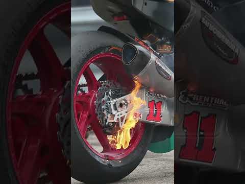 🔥😱 Motorcycle Fire! Mathew Scholtz at PittRace #shorts #motorsport