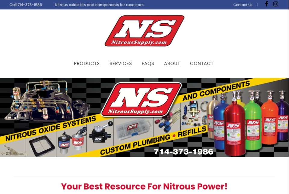 Nitrous Supply, Inc. Launches New Website