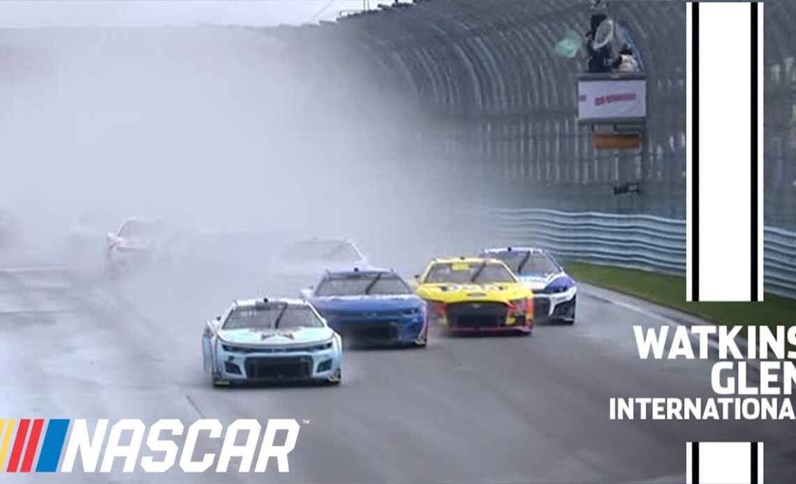 Racing in the rain: Watch the first lap from a wet Watkins Glen | NASCAR