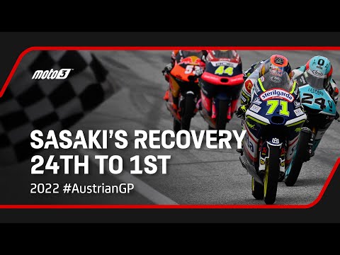 Sasaki's epic 24th to 1st recovery ride! | 2022 #AustrianGP