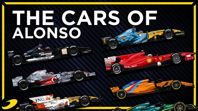 The cars of Alonso: From Minardi to Aston Martin