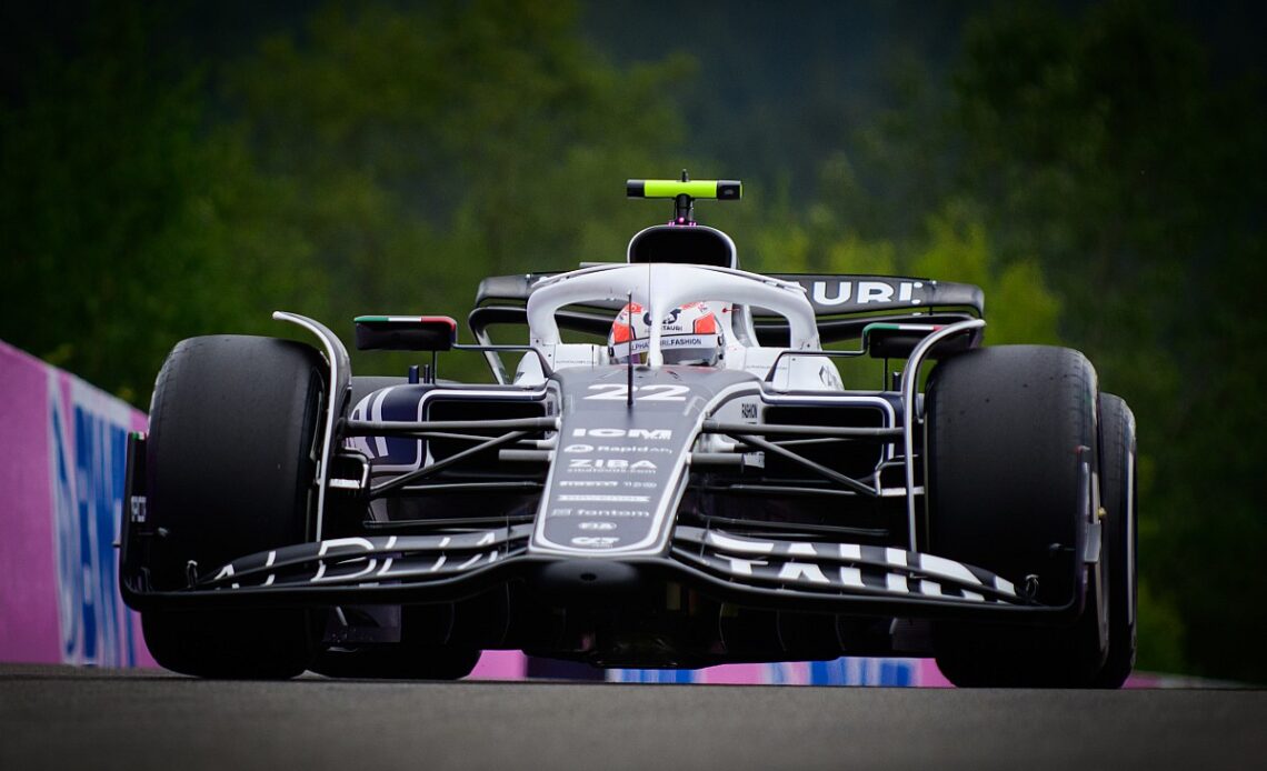 Tsunoda pit lane start moves Verstappen and Leclerc up Spa F1 grid