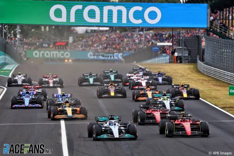 Race start, Hungaroring, 2022