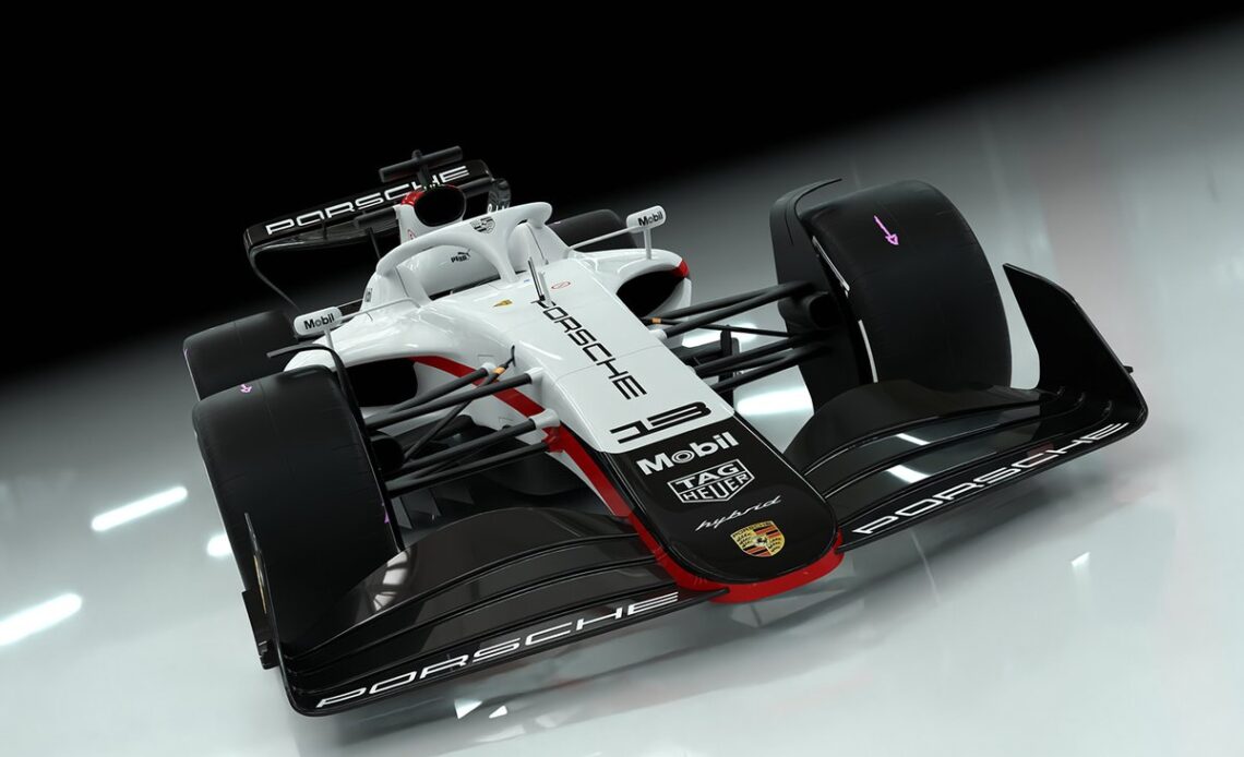 Porsche F1 car render