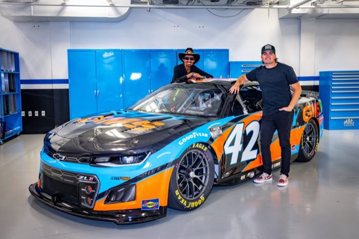 Noah Gragson with No. 42 Petty GMS Motorsports car