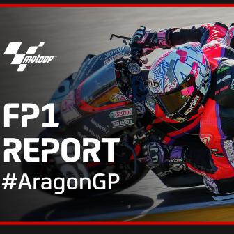 Aleix Espargaro tops Aragon FP1 despite a crash