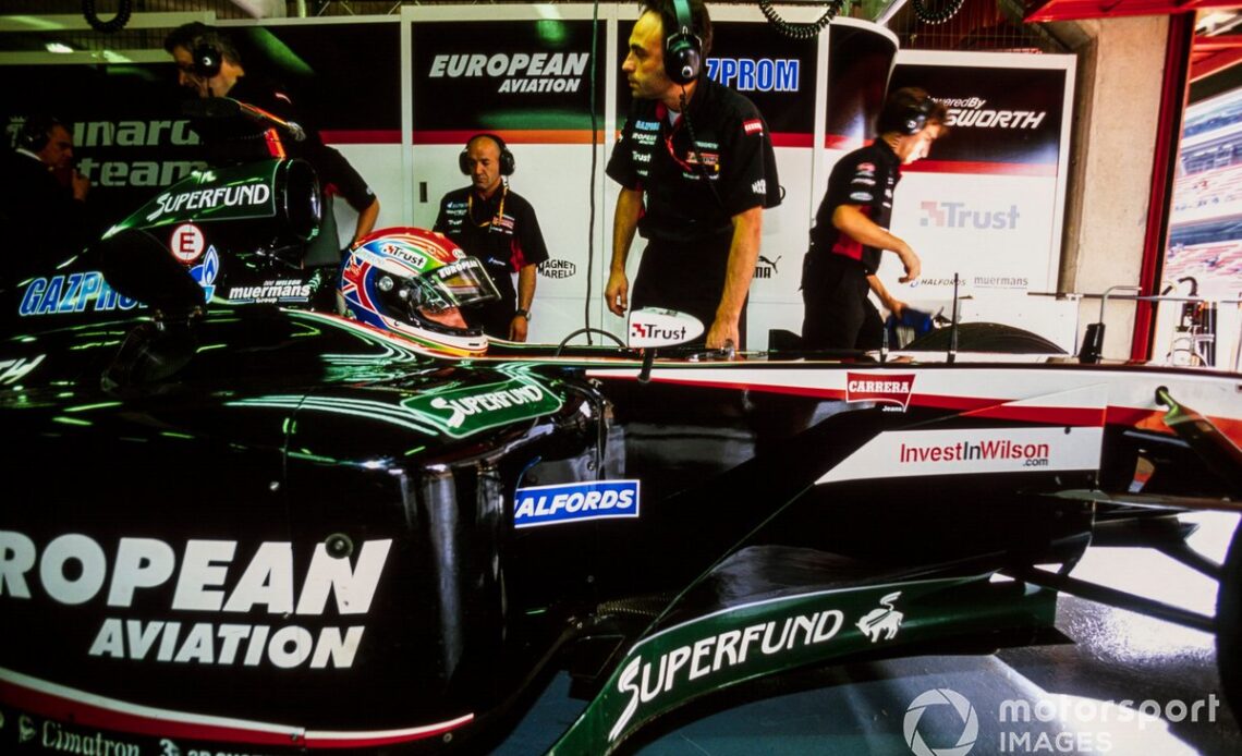 Wilson's opening lap prowess took Minardi to unfamiliar heights and helped him earn a mid-season move to Jaguar