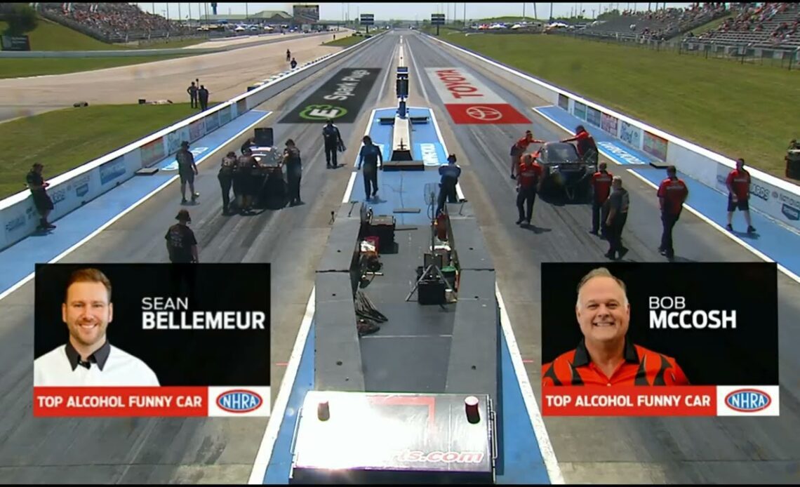 Bob McCosh, Sean Bellemeur, Top Alcohol Funny Car, Qualifying Rnd3, Menards Nationals Presented