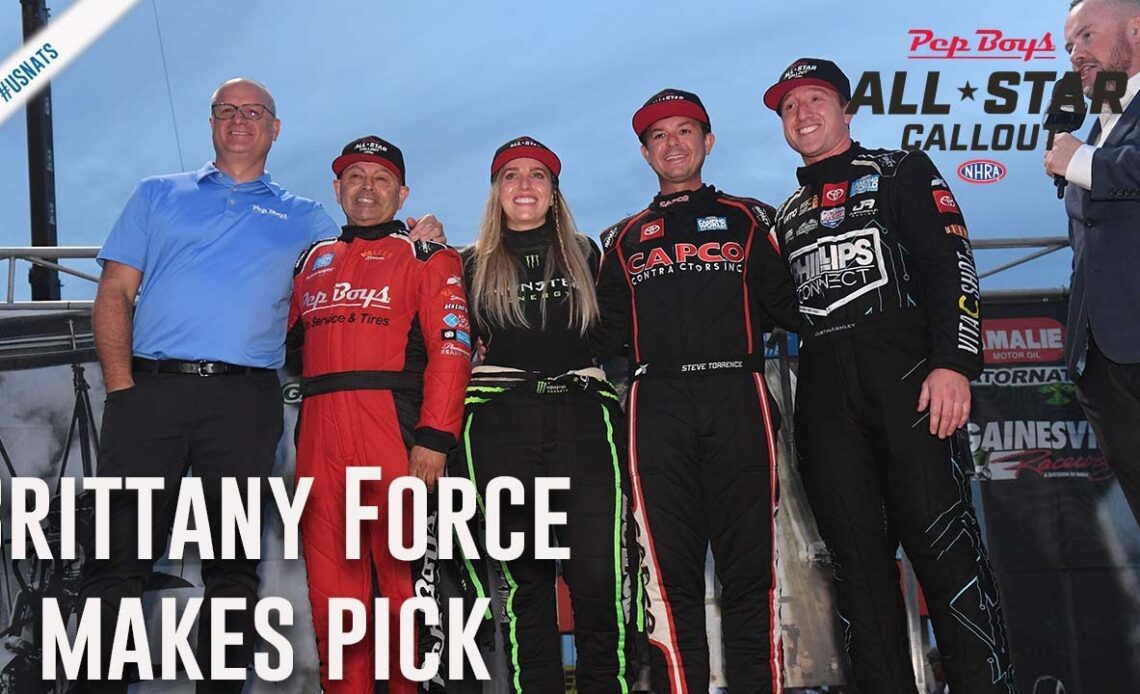 Brittany Force makes her pick in Pep Boys Top Fuel All-Star Callout