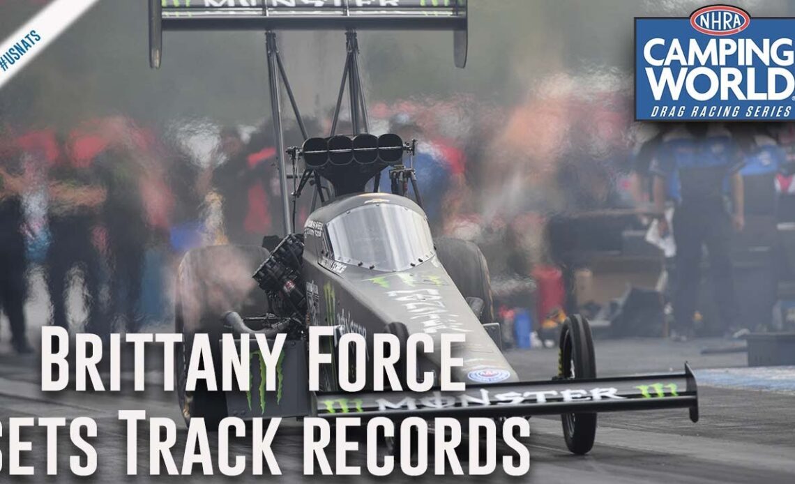 Brittany Force sets both ends of track record in Indy
