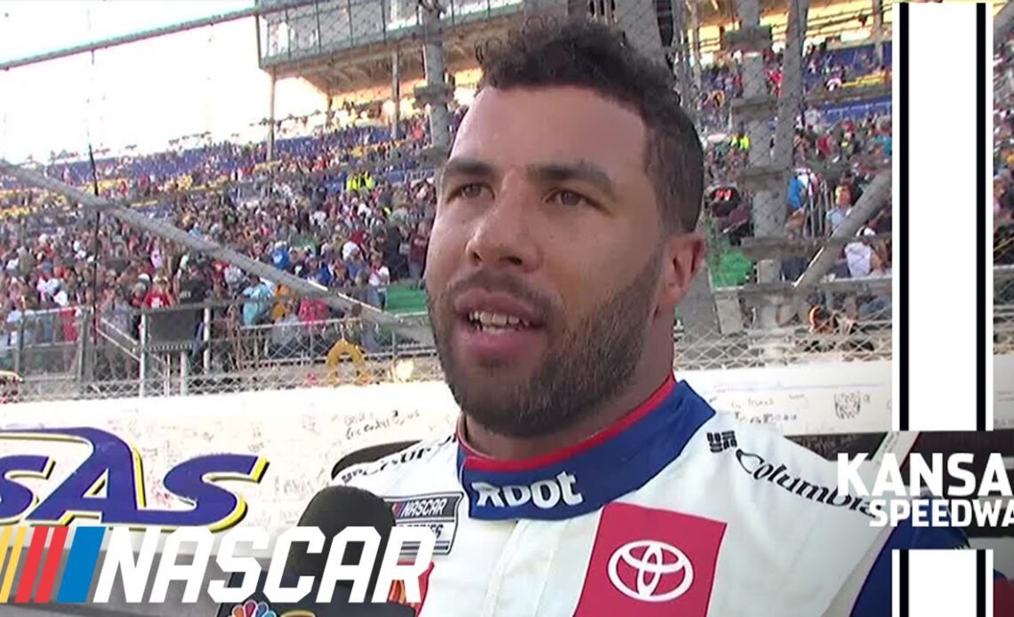 Bubba Wallace reacts to second career win | NASCAR