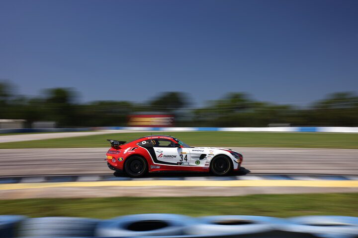 Gavin Sanders during Pirelli GT4 America SprintX practice at Sebring, 9/23/2022 (Photo: Regis Lefebure/SRO Motorsports Group)