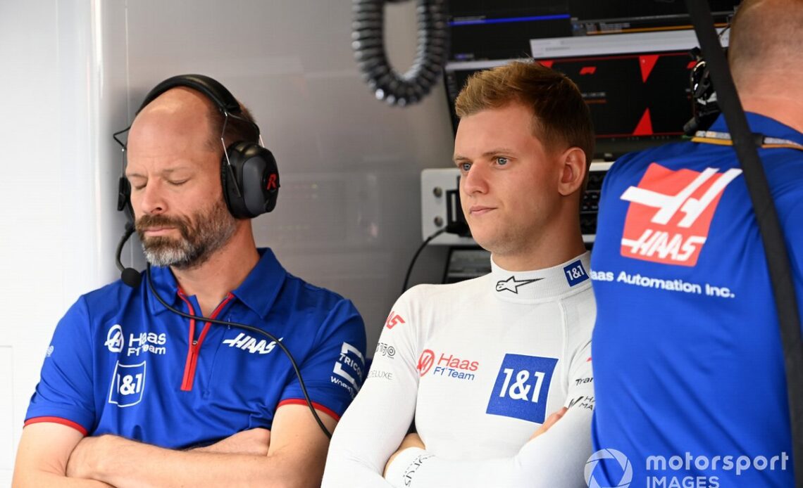 Mick Schumacher, Haas F1 Team, in the garage
