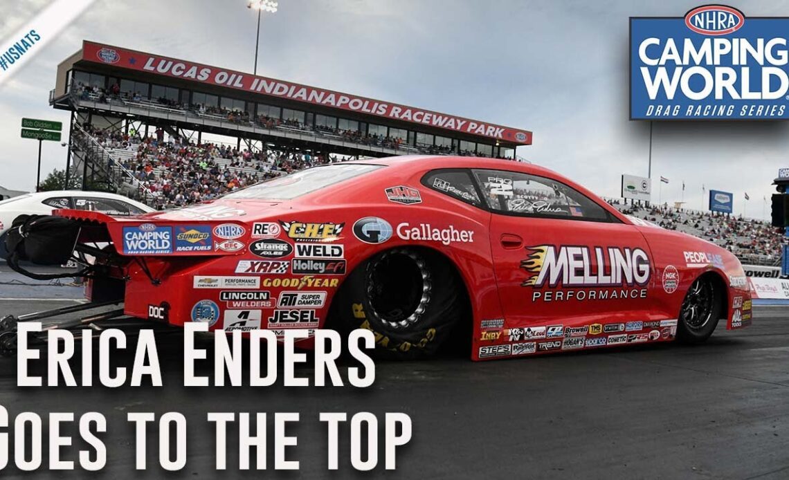 Erica Enders goes to the top Friday in Indy