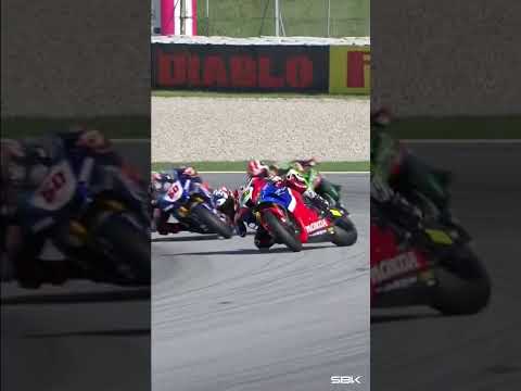 HUGE HIGHSIDE from Bautista in Superpole Race at Barcelona in 2021!