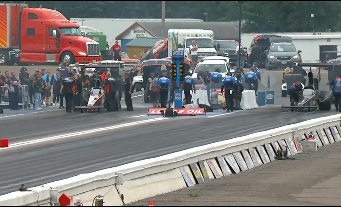 Jasmine Salinas, Robin Samsel, Top Alcohol Dragster, Qualifying Rnd3, Lucas Oil Nationals, Brainerd