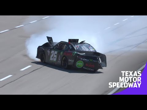 Jeffrey Earnhardt spins into wall at Texas