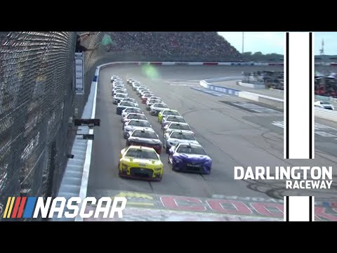 Joey Logano and Christopher Bell battle hard in the opening laps at Darlington