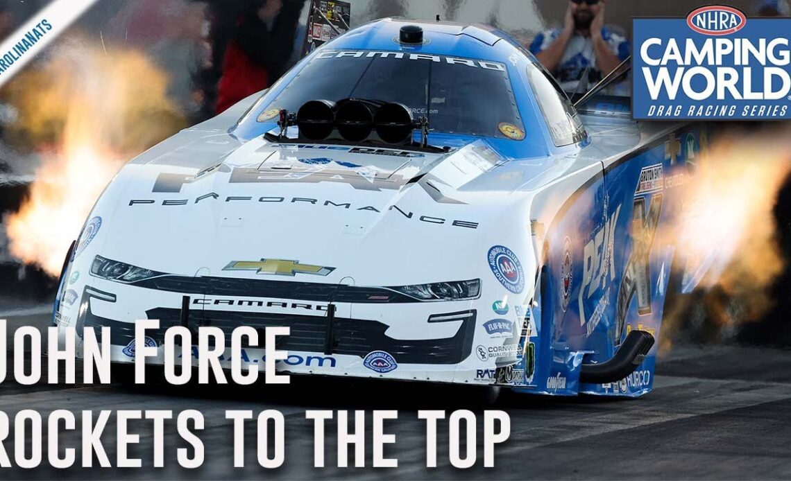 John Force rockets to the top Friday in Charlotte
