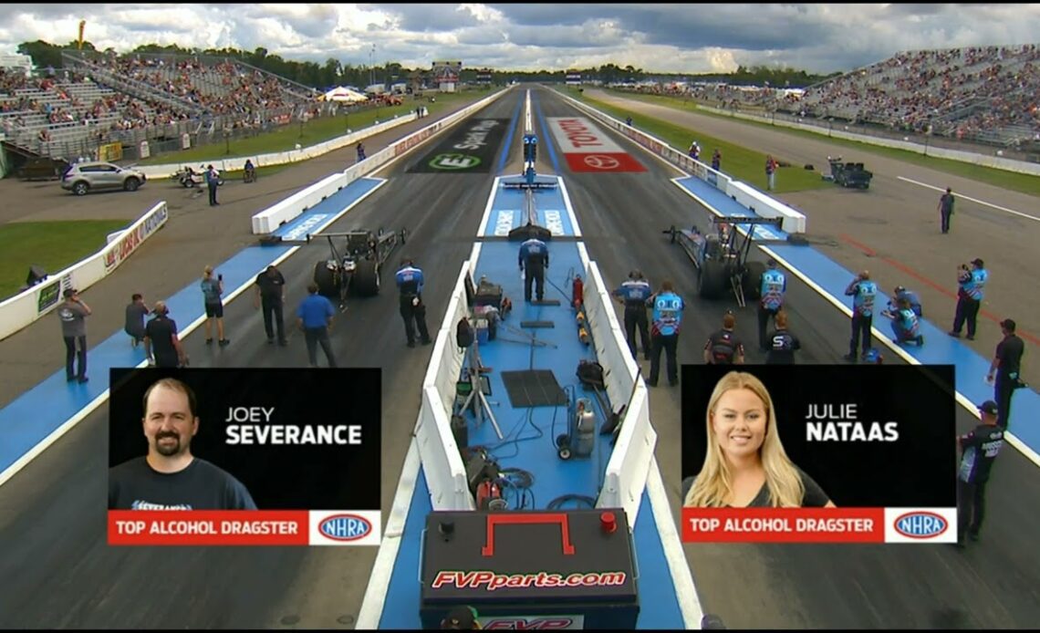 Julie Nataas, Joey Severance, Top Alcohol Dragster, Qualifying Rnd1, Lucas Oil Nationals, Brainerd