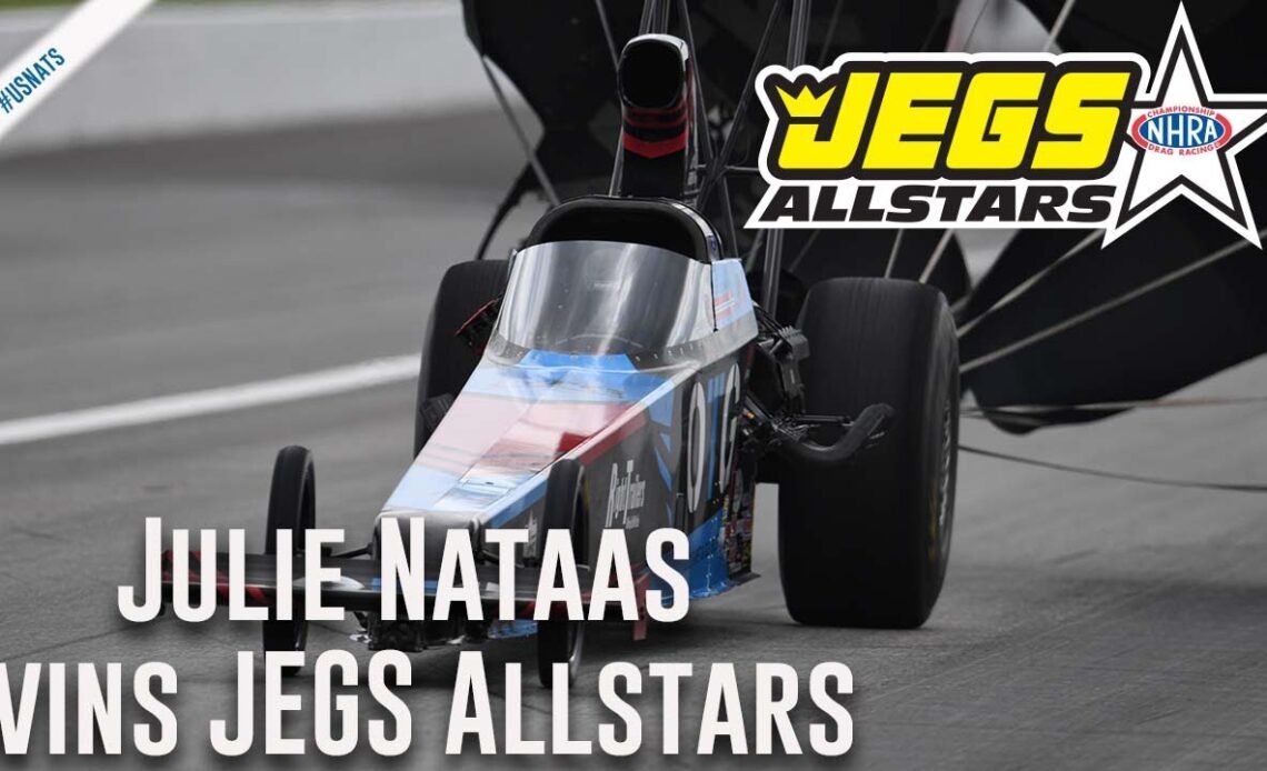 Julie Nataas wins the JEGS Allstars in Top Alcohol Dragster