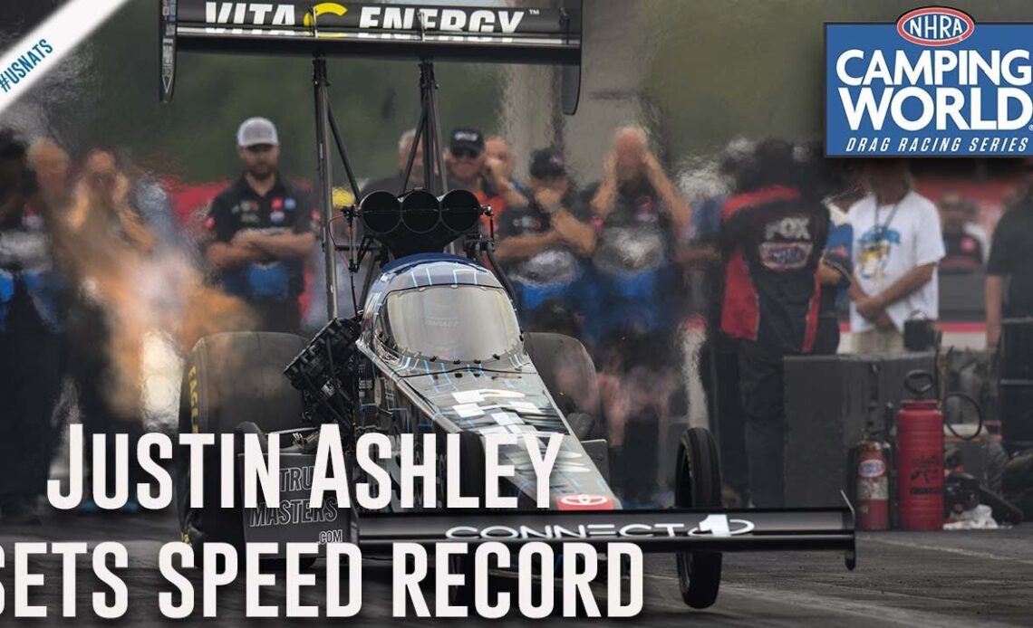 Justin Ashley sets track speed record in Indy