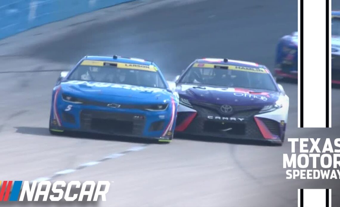 Kyle Larson, Denny Hamlin fight for Stage 1 win at Texas