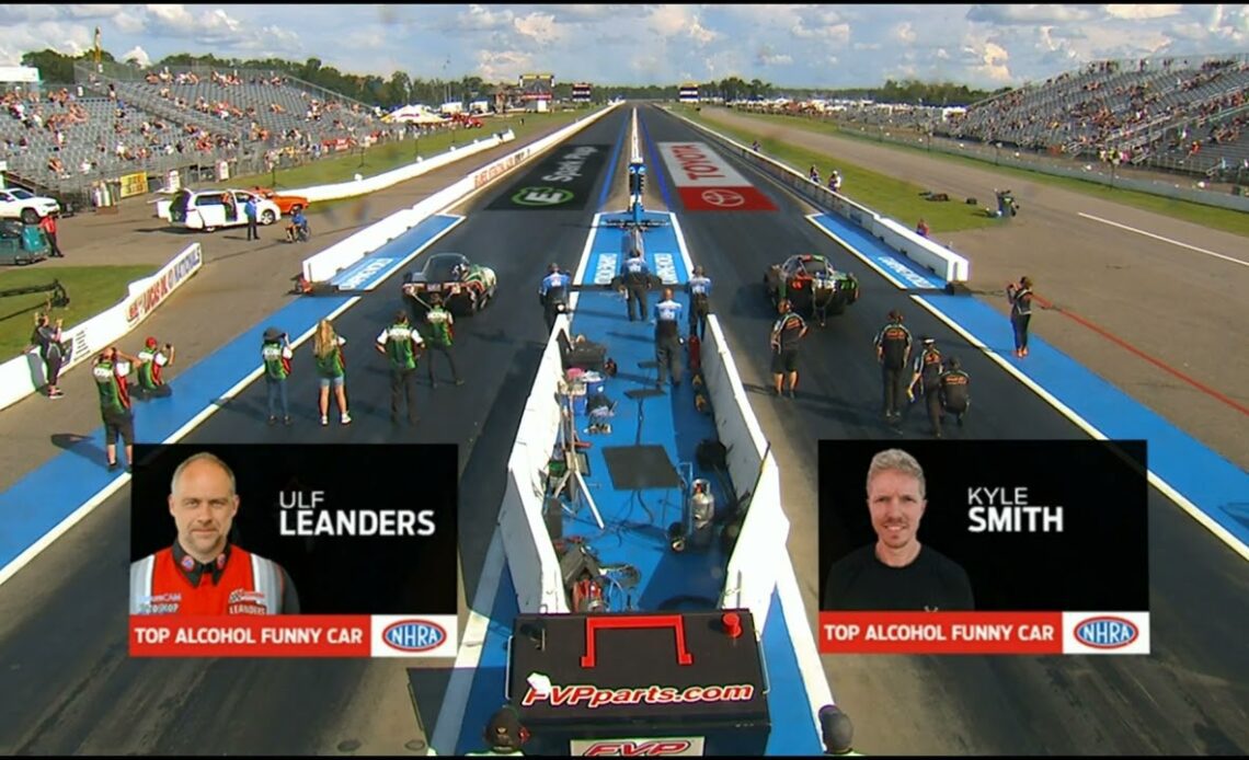 Kyle Smith, Ulf Leanders, Top Alcohol Funny Car, Qualifying Rnd2, Lucas Oil Nationals, Brainerd