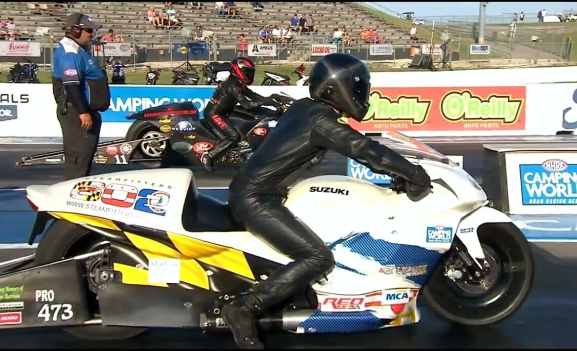 LE Tonglet, Dave Baron, Pro Stock Motorcycle, Qualifying Rnd 1, Menards Nationals Presented By Pet