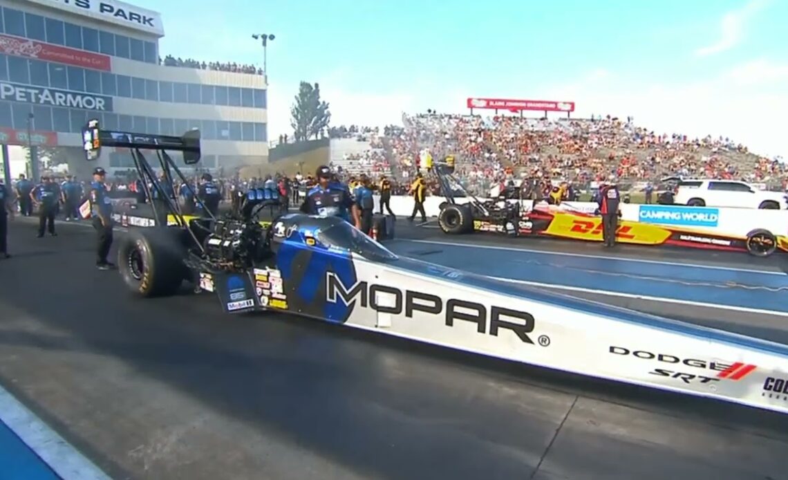 Leah Pruett, Shawn Langdon, Top Fuel Dragster, Qualifying Rnd3, Menards Nationals Presented