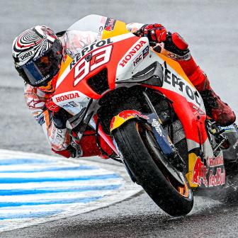 Marquez ends three-year pole drought after Motegi rain delay