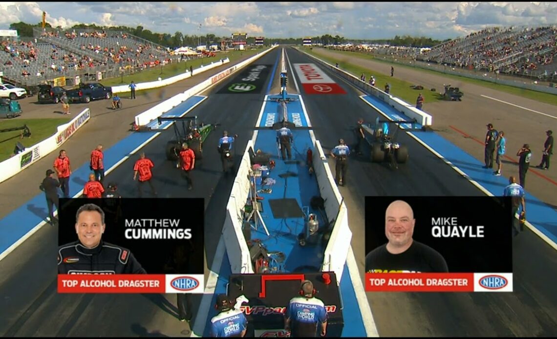 Matthew Cummings, Mike Quayle, Top Alcohol Dragster, Qualifying Rnd2, Lucas Oil Nationals, Brainerd