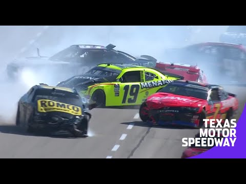 Multiple Xfinity playoff drivers wreck after restart at Texas