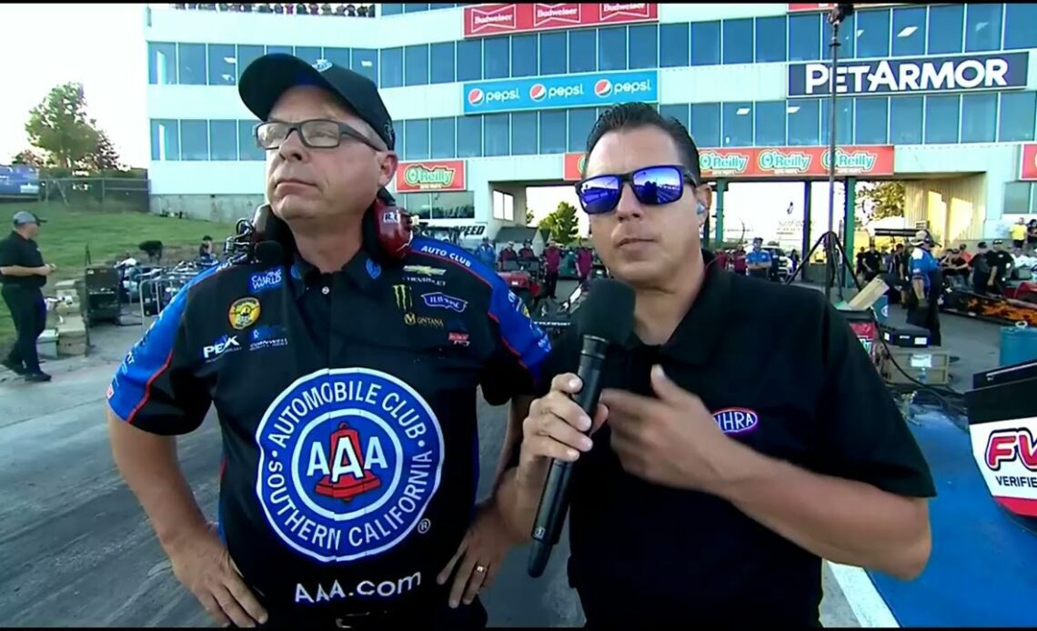 Robert Hight, Matt Hagan, Jimmy Prock, Top Fuel Funny Car, Qualifying Rnd 1, Menards Nationals