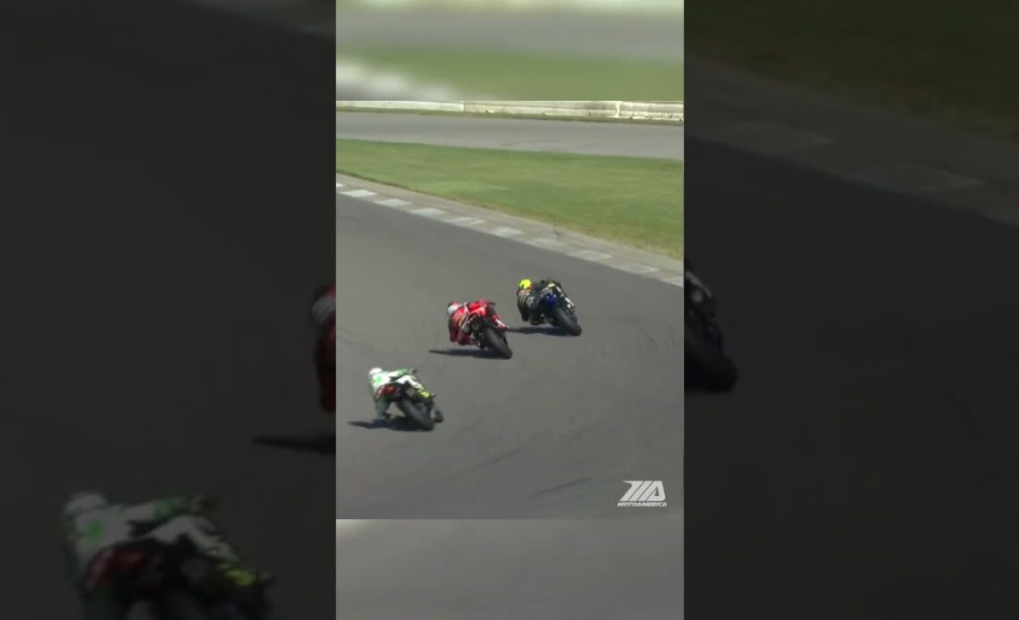Rocco Landers and Josh Herrin battle for victory in Supersport Race One at Barber. #shorts #battle