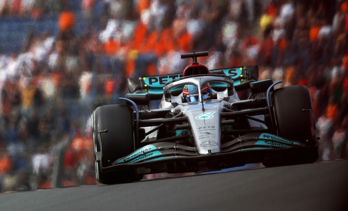 Russell leads Mercedes 1-2, Verstappen hits trouble