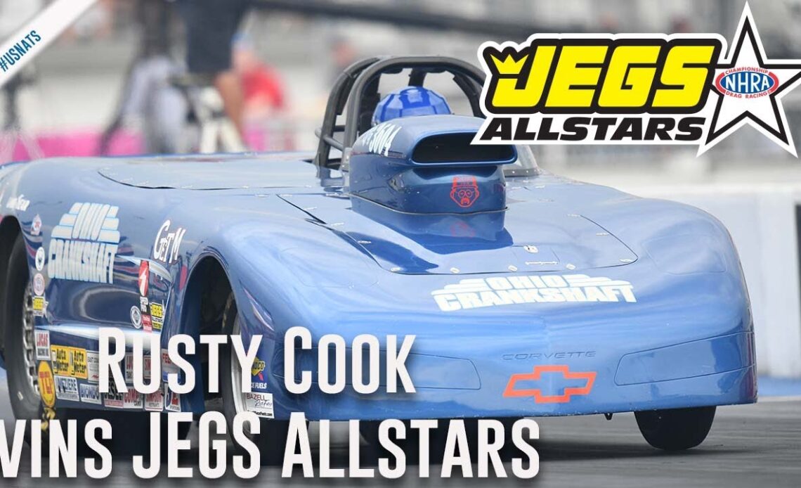 Rusty Cook wins the JEGS Allstars in Super Gas