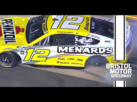Ryan Blaney suffers flat tire, more issues at Bristol