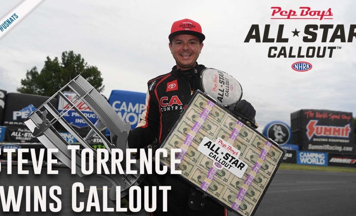 Steve Torrence wins the Pep Boys Top Fuel All-Star Callout