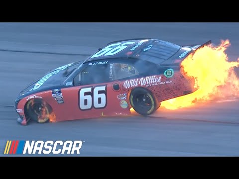 The 66 catches fire at Darlington Raceway | NASCAR