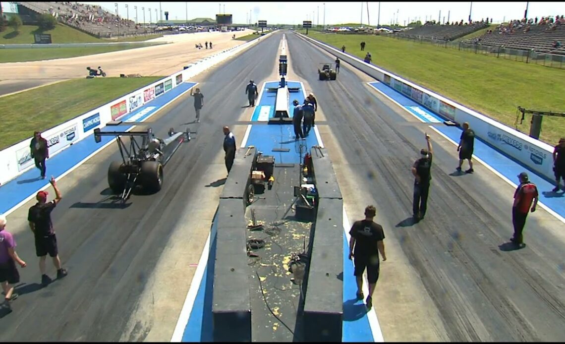 Todd Bruce, James Stevens, Top Alcohol Dragster, Qualifying Rnd 1, Menards Nationals Presented By Pe