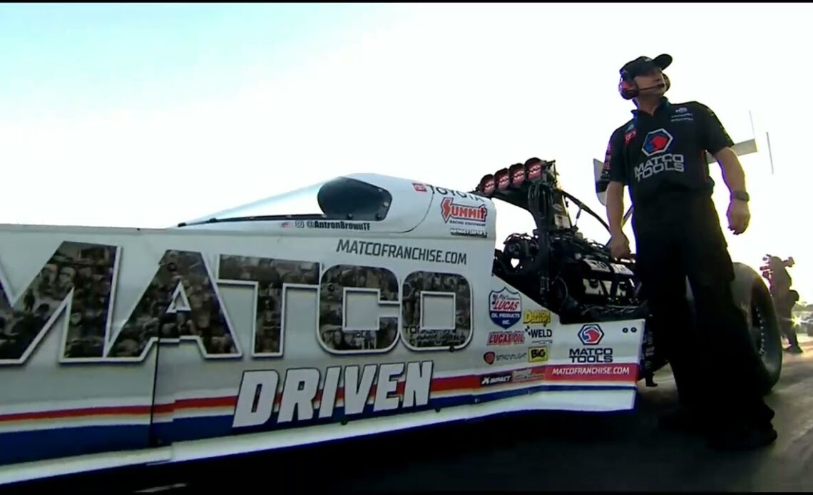 Tony Schumacher, Antron Brown, Top Fuel Dragster, Qualifying RND2, Lucas Oil Nationals, Brainerd