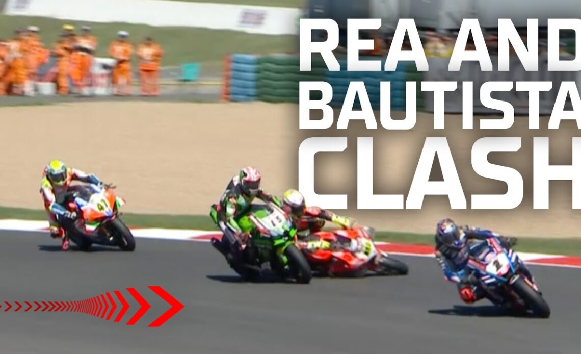 UNBELIEVABLE DRAMA: Rea and Bautista clash in Race 2 at Magny-Cours | #FRAWorldSBK