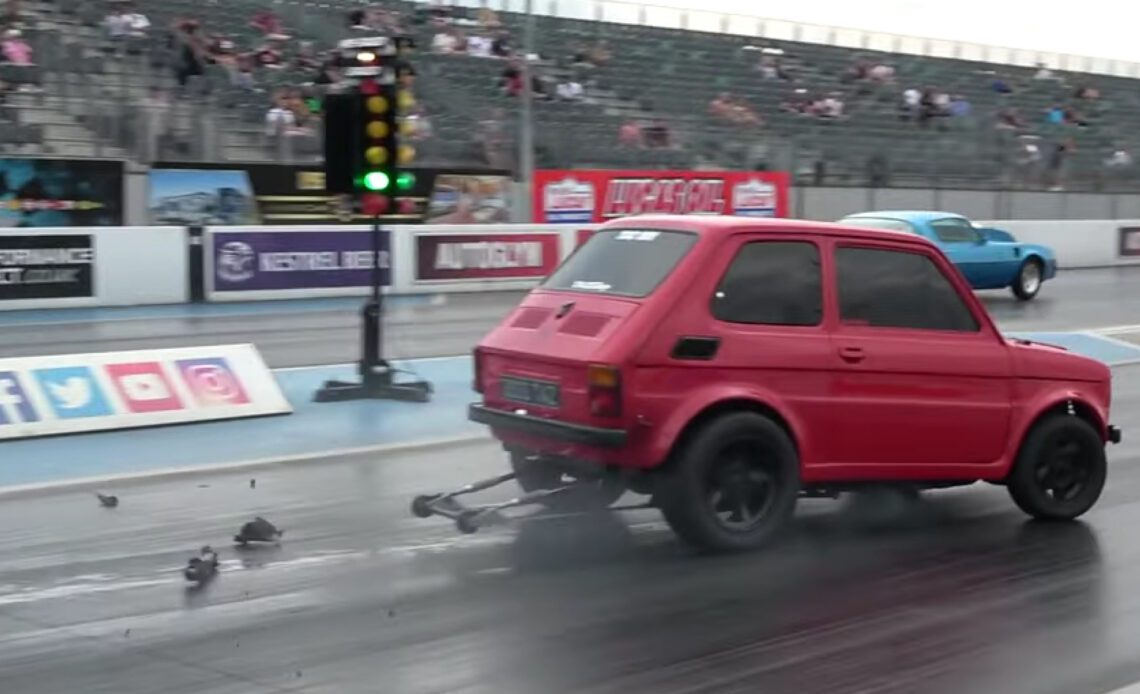 V8-Powered Fiat 126 Grenades Its Rearend