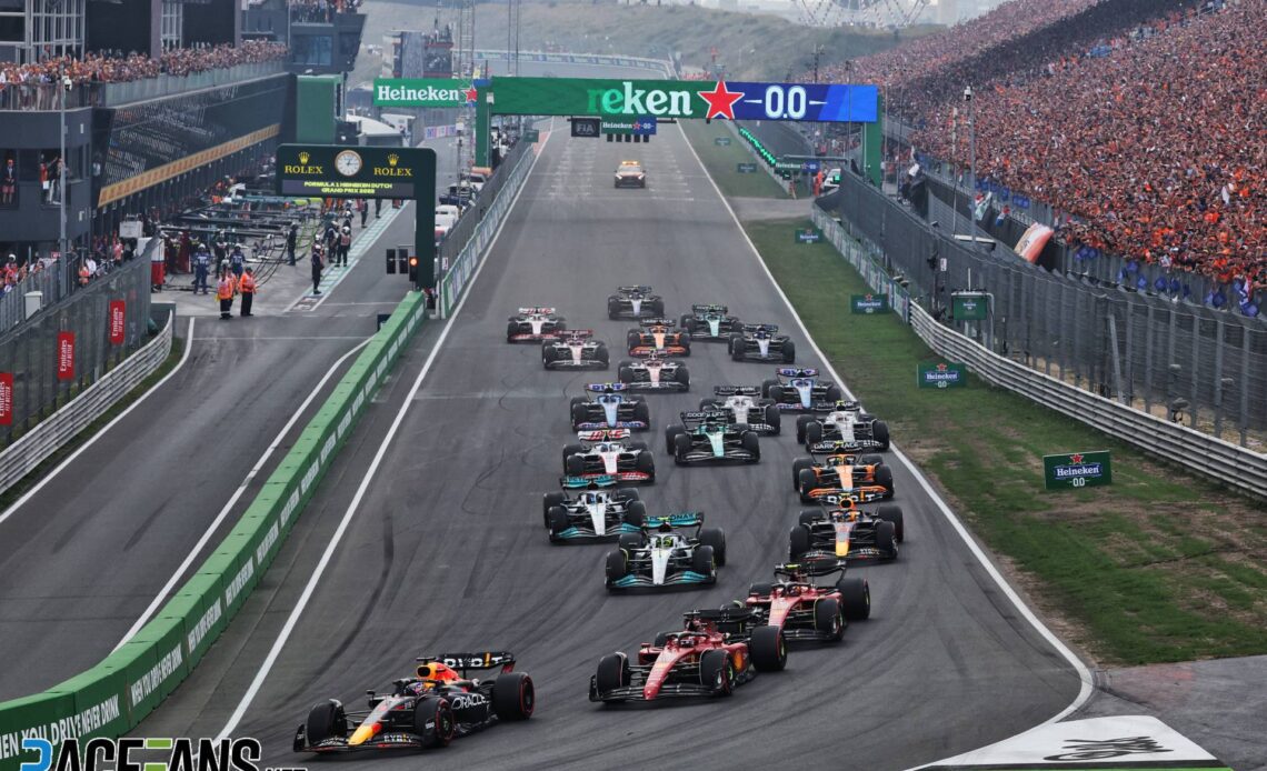 Race start, Circuit Zandvoort, 2022