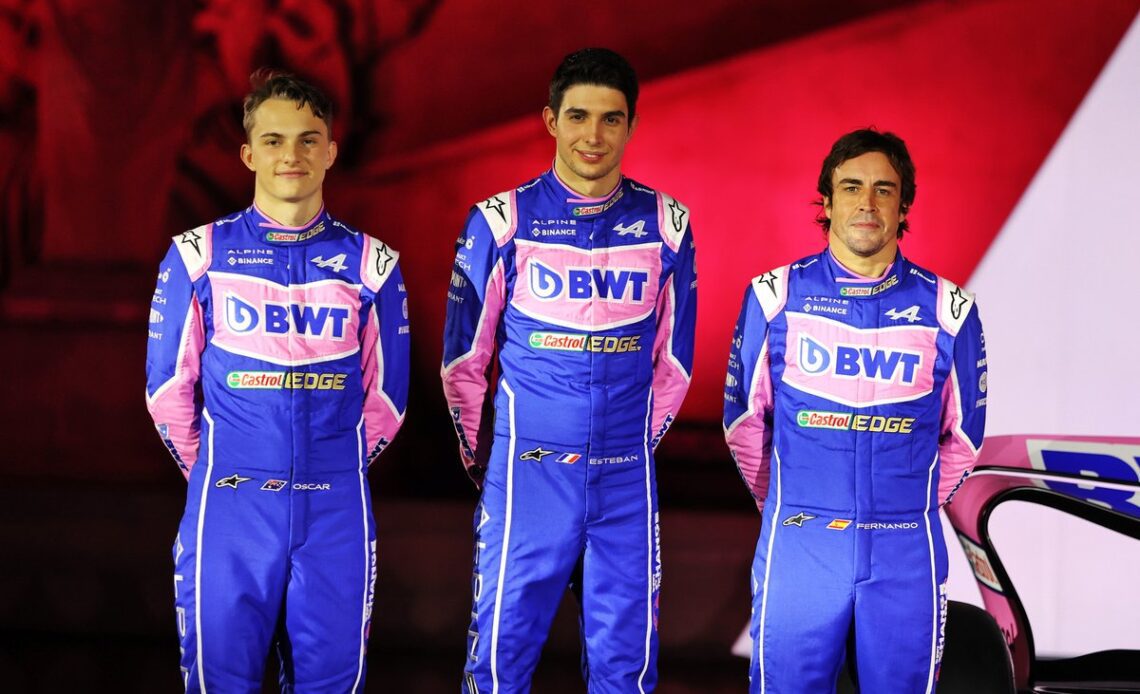 Fernando Alonso, Esteban Ocon, Oscar Piastri, Alpine
