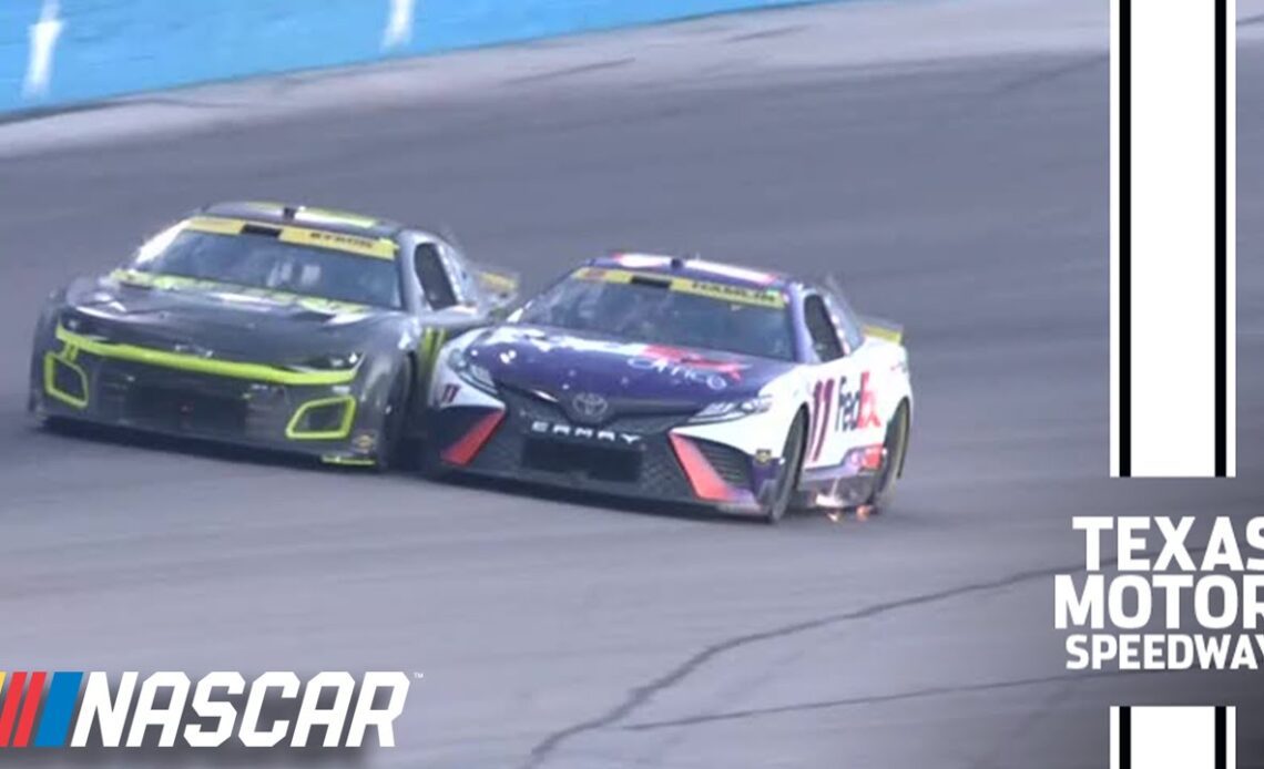 William Byron spins Denny Hamlin out at Texas Motor Speedway