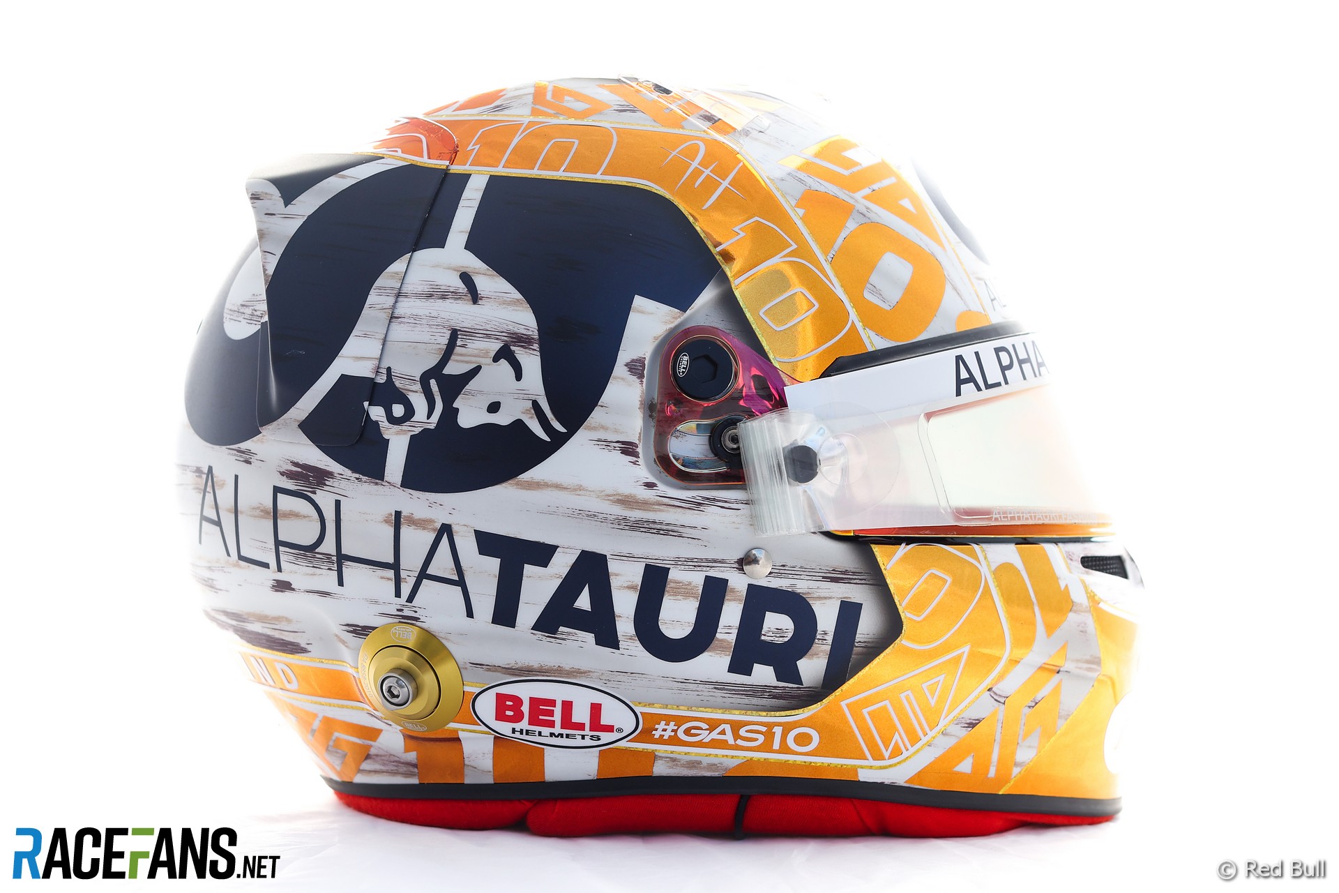 Pierre Gasly's 2022 United States Grand Prix helmet