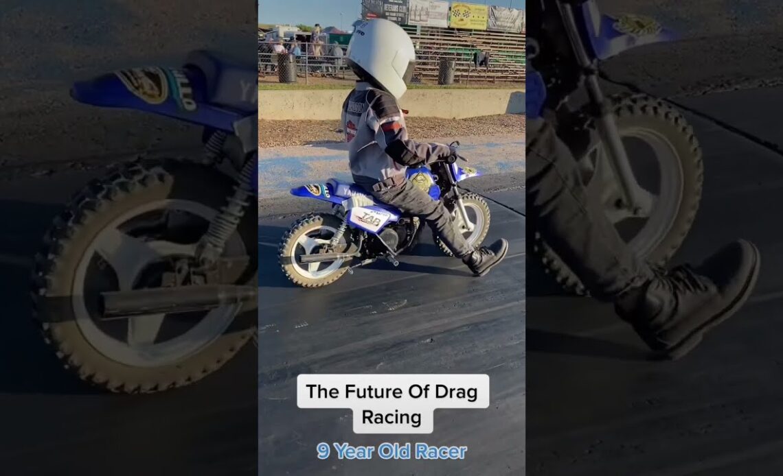 9 Year Old Drag Bike Racer Makes First Pass