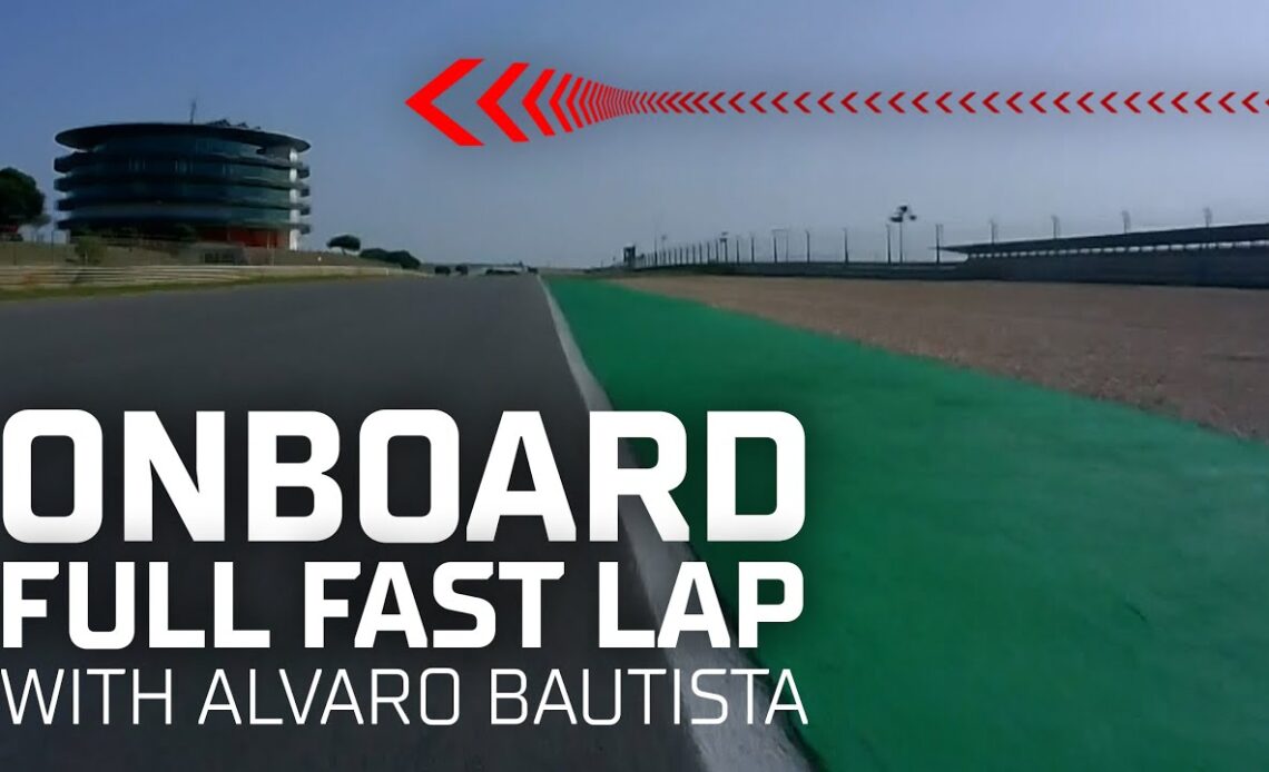 A fast FULL LAP ONBOARD Alvaro Bautista's bike around the rollercoaster 💨 | #PRTWorldSBK